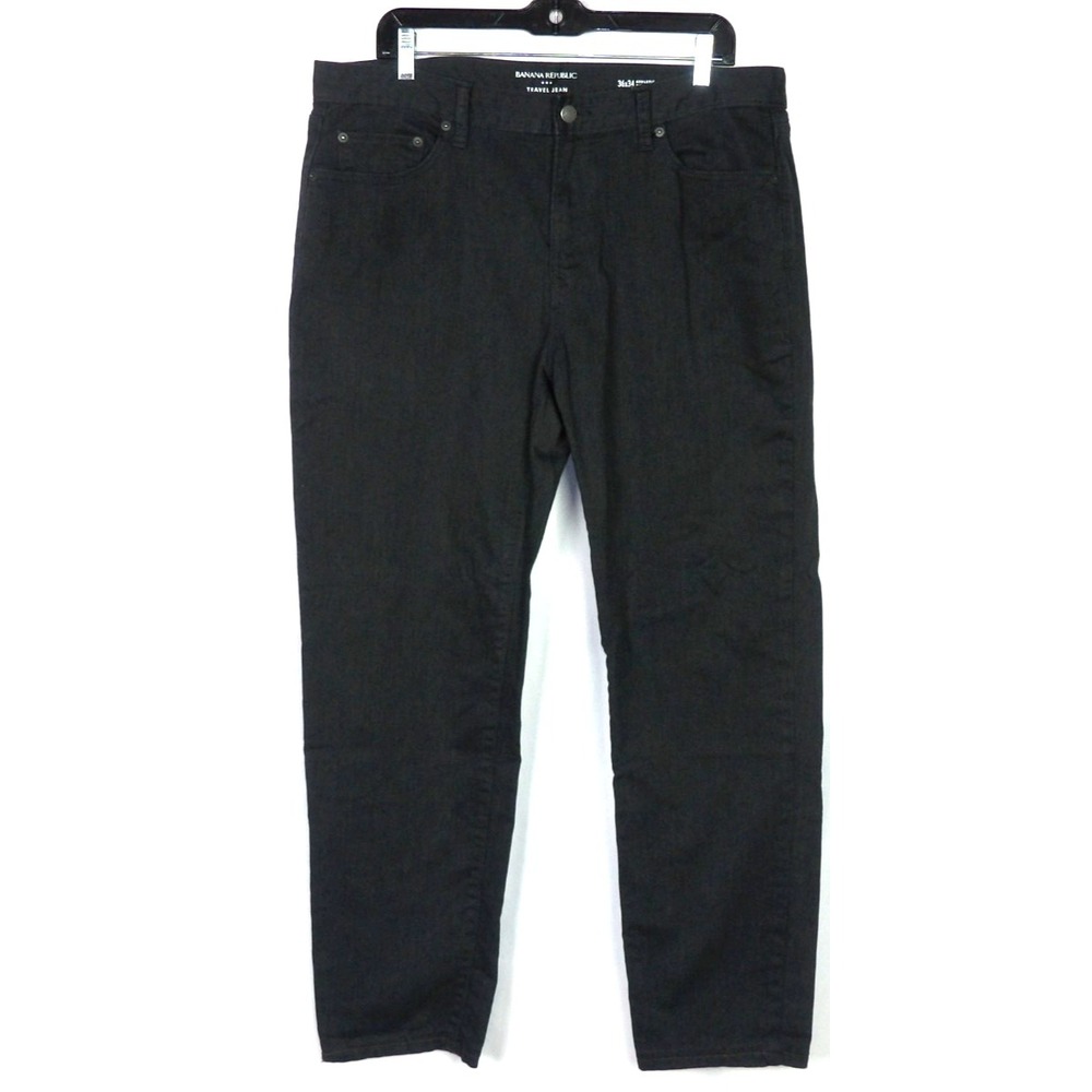 Banana Republic Dark Gray Wash Stretch Athletic Fit Travel Jeans Men's 36 X 30
